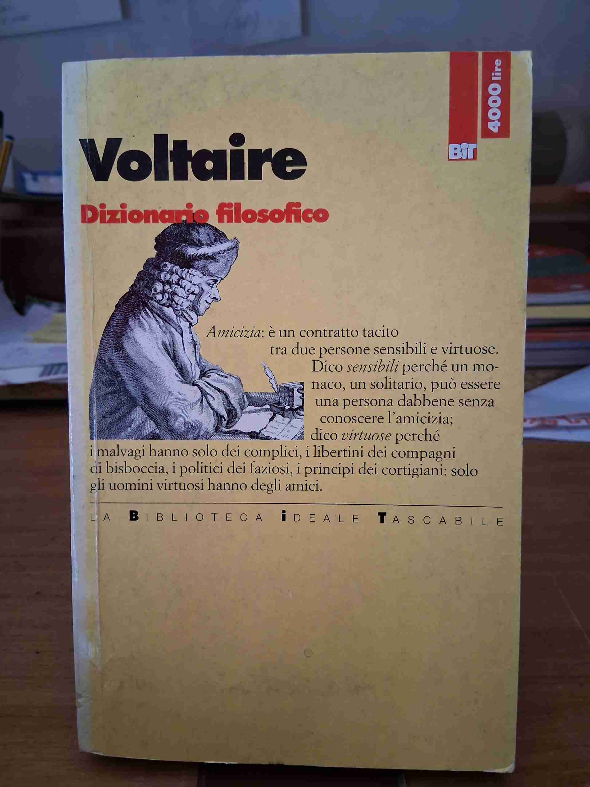 dizionario filosofico Voltaire libro usato
