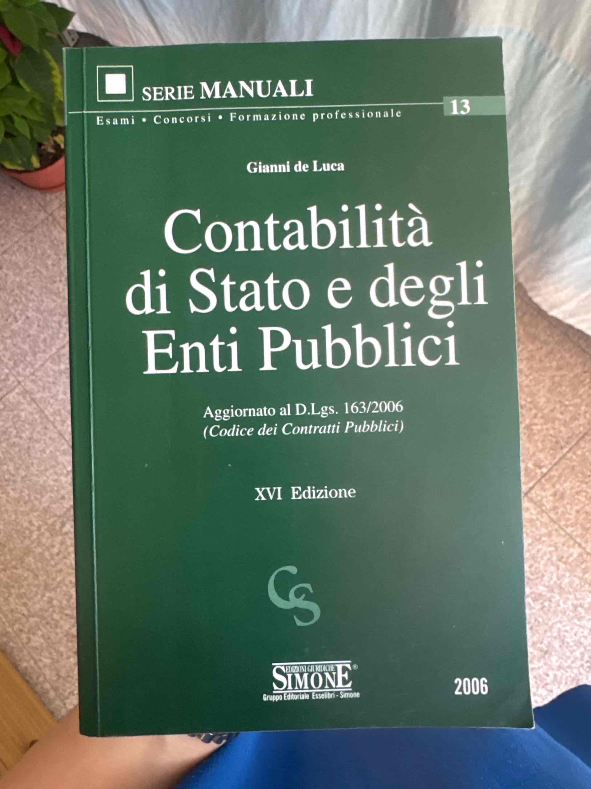contabilita di stato e degli enti pubblici libro usato