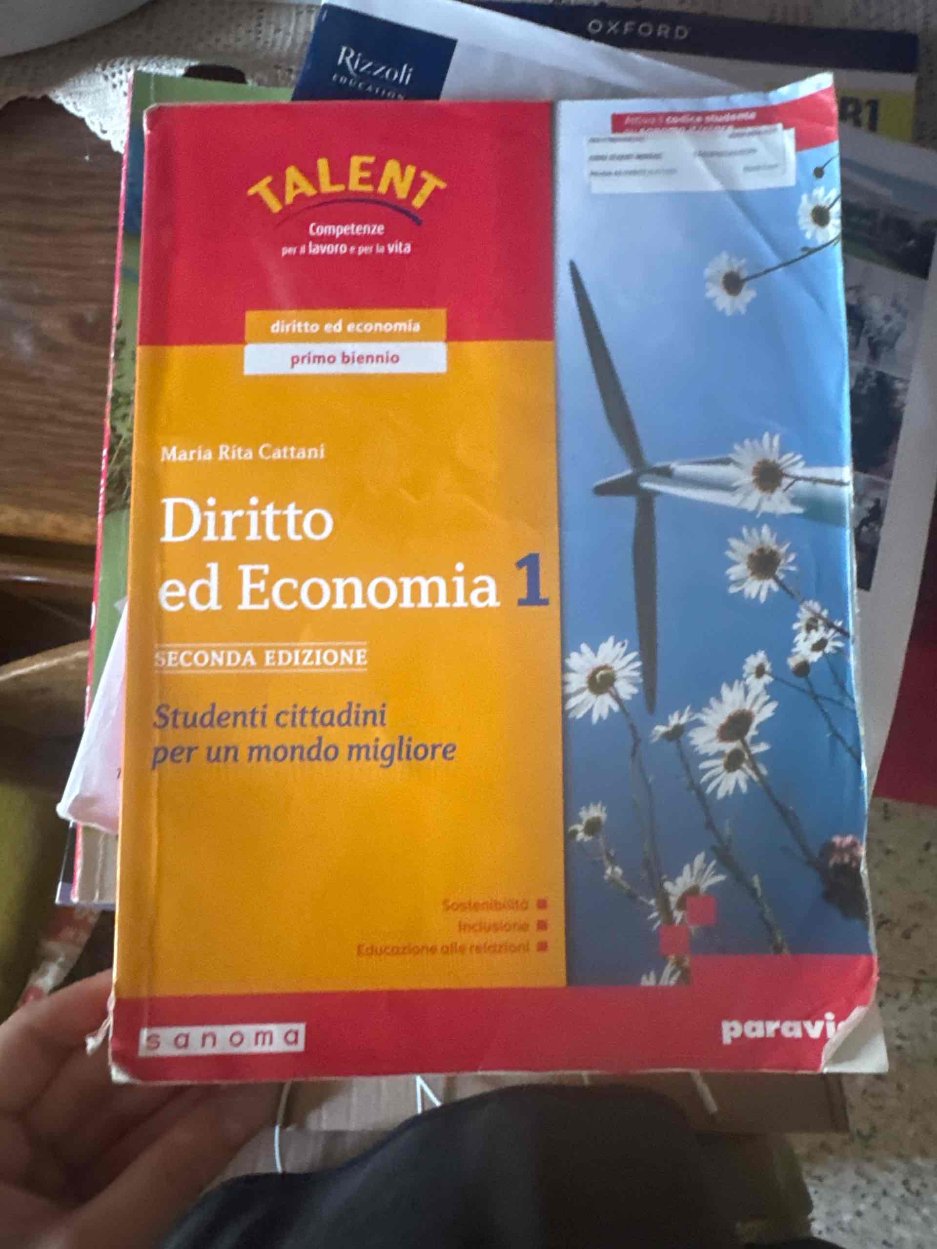 diritto ed economia 1 libro usato