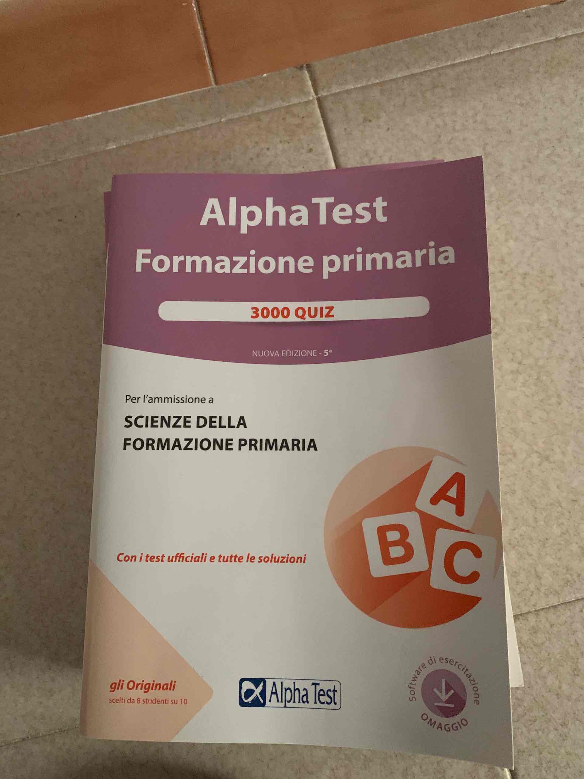 Alpha test formazione primaria  libro usato