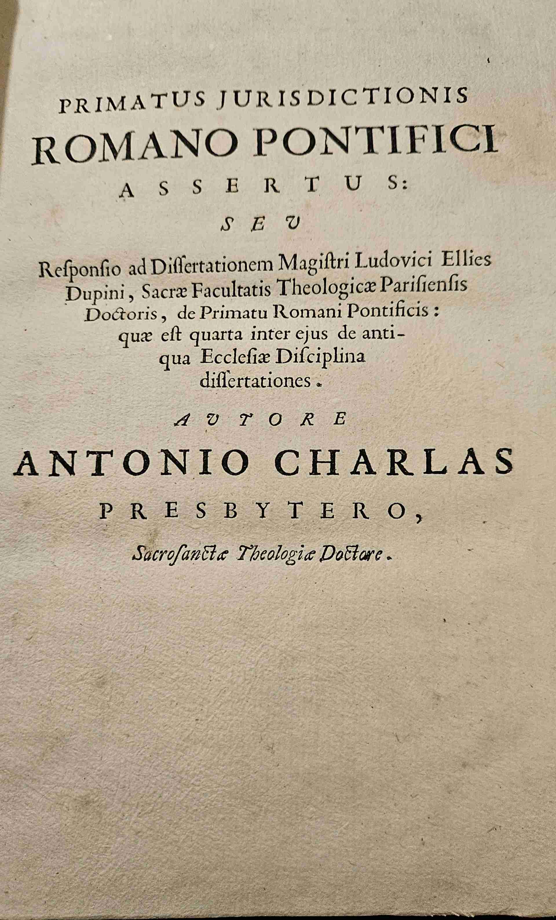 PRIMATUS JURISDICTIONIS ROMANO PONTIFICI libro usato