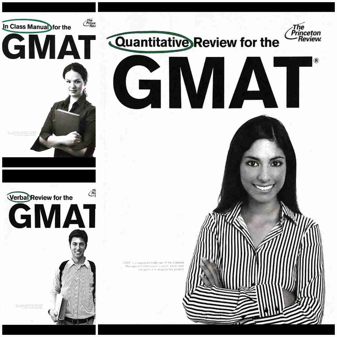 Princeton Review GMAT Books: in class manual, quantitative review and verbal review