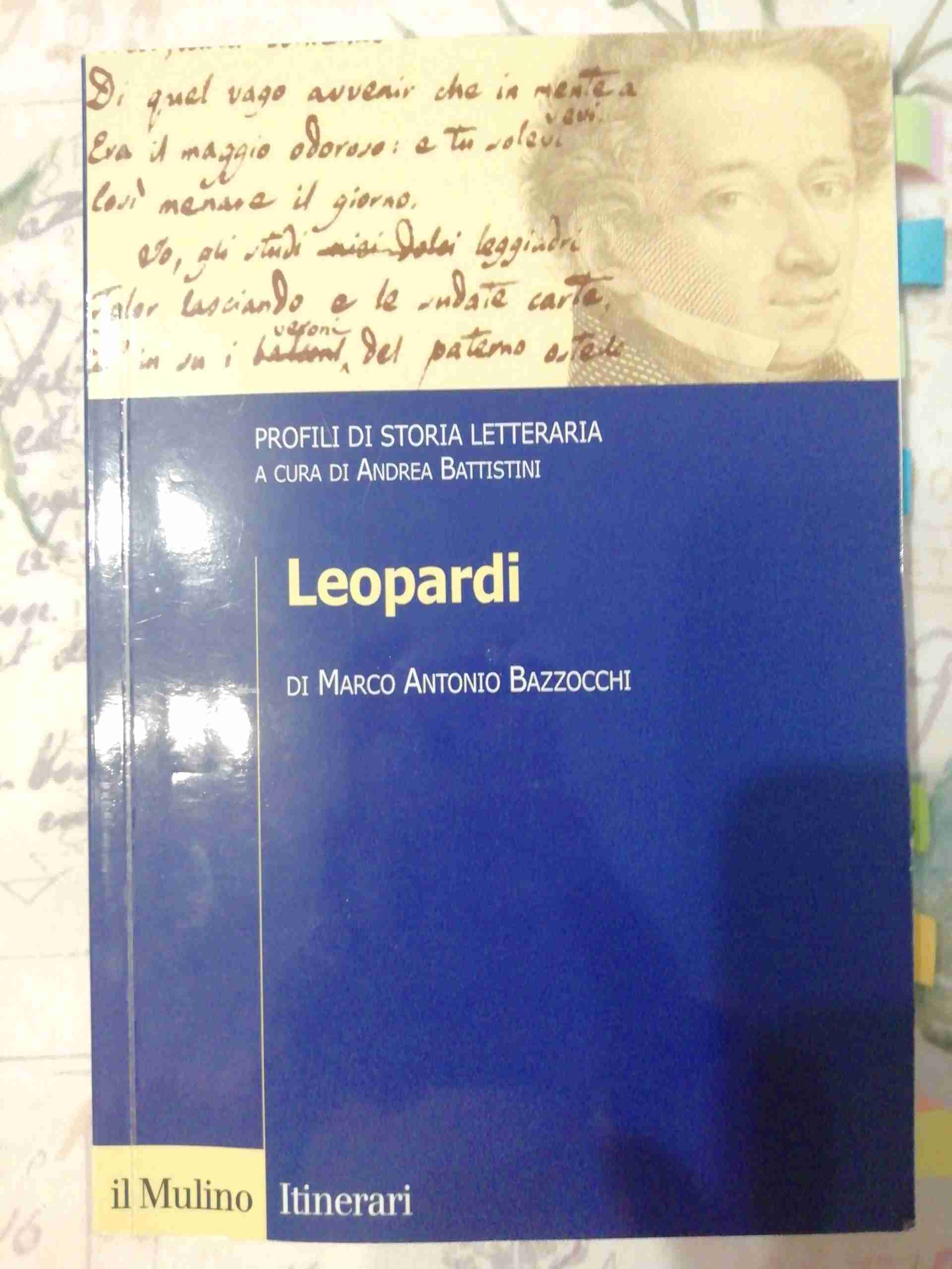 Profili di storia letteraria (a cura di Andrea Battistini) - LEOPARDI