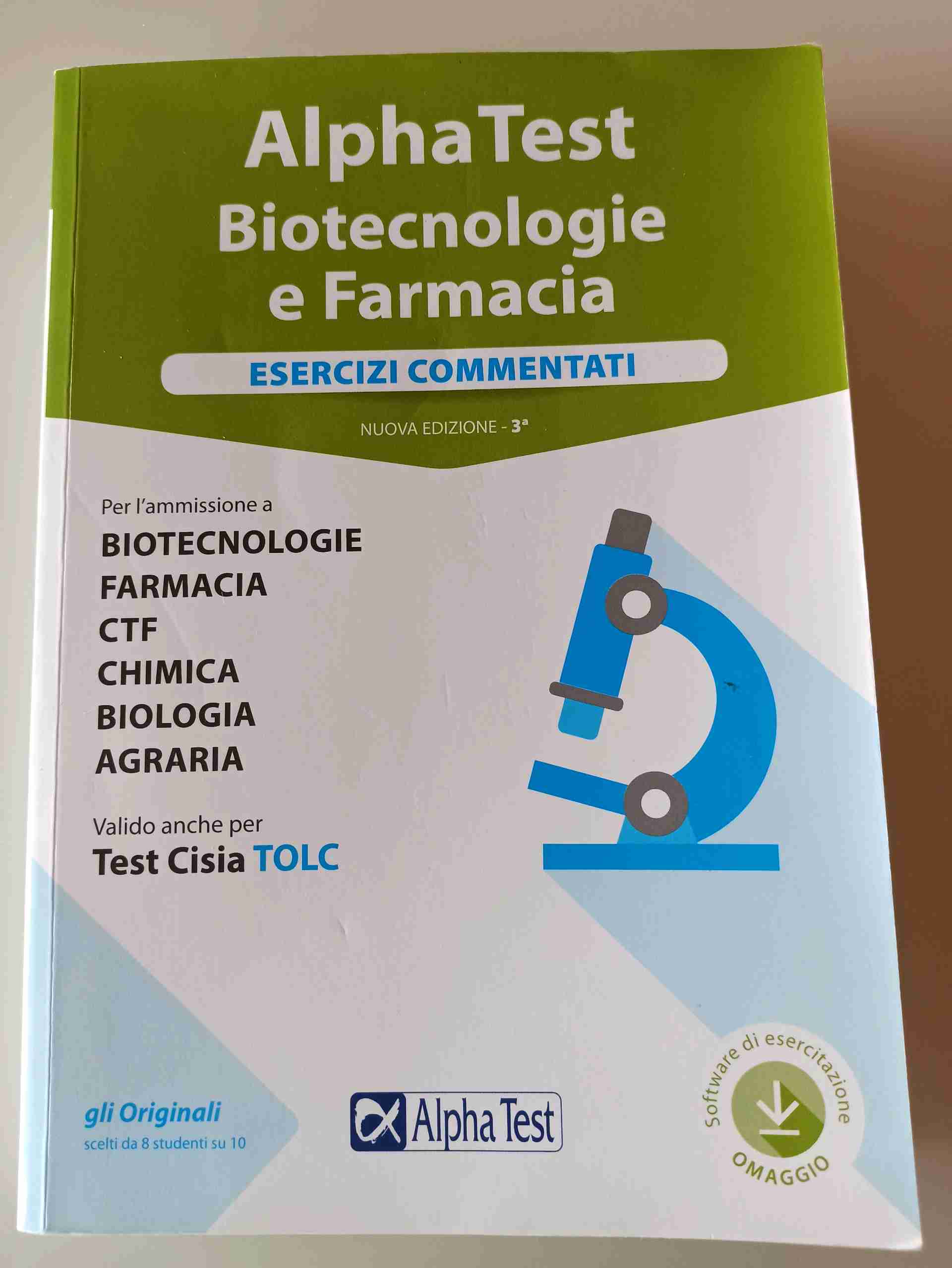 Alpha Test Biotecnologie e Farmacia - esercizi commentati libro usato
