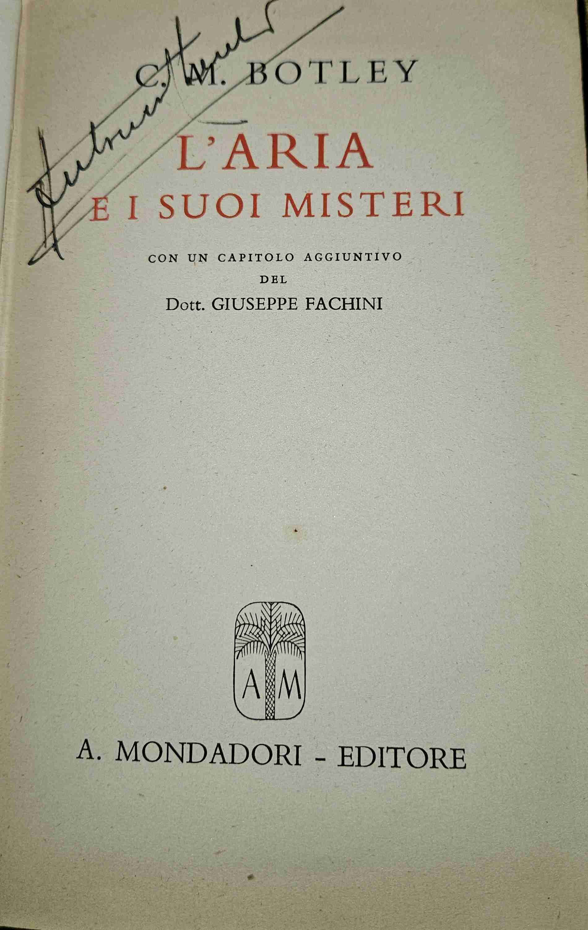 L'aria e i suoi misteri libro usato