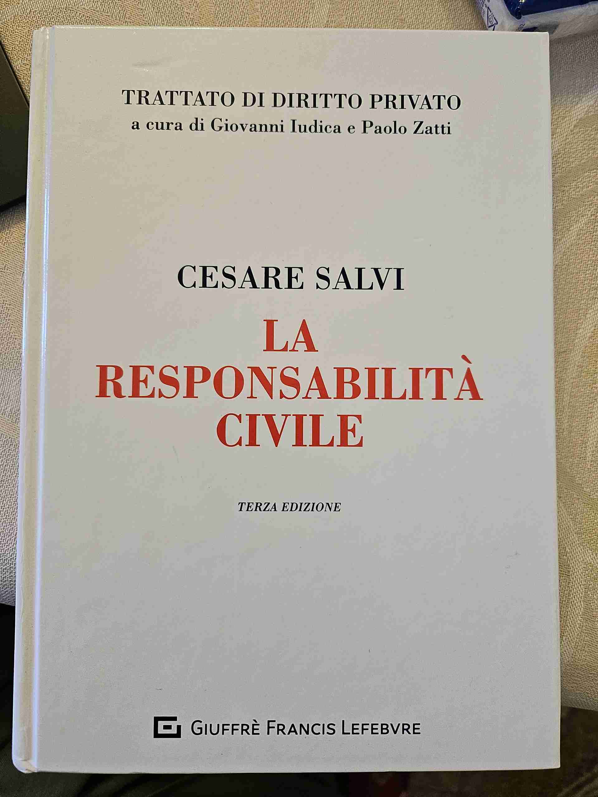 La responsabilità civile libro usato