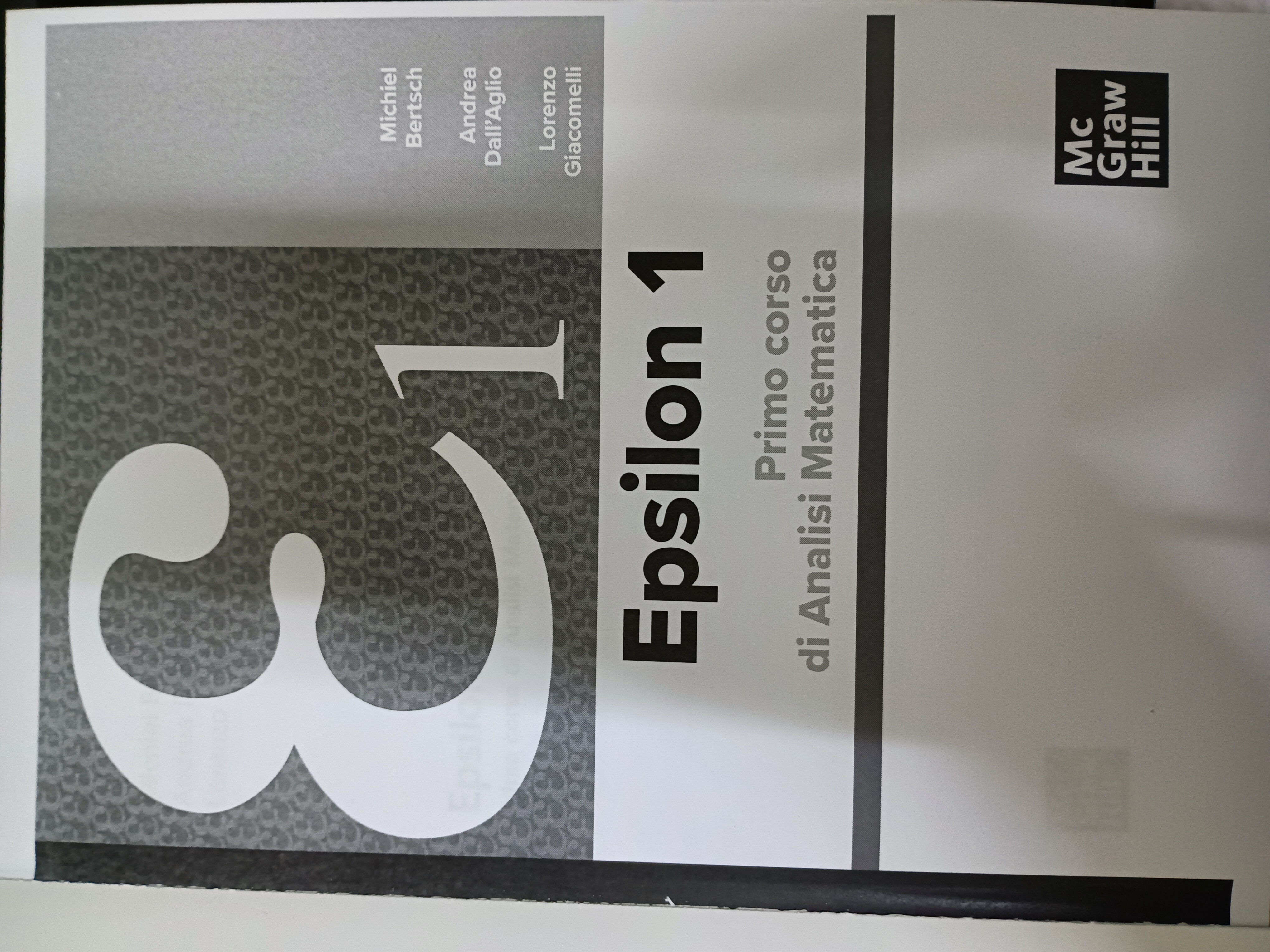 Epsilon 1: Primo corso di Analisi Matematica. E-book. Formato PDF libro usato