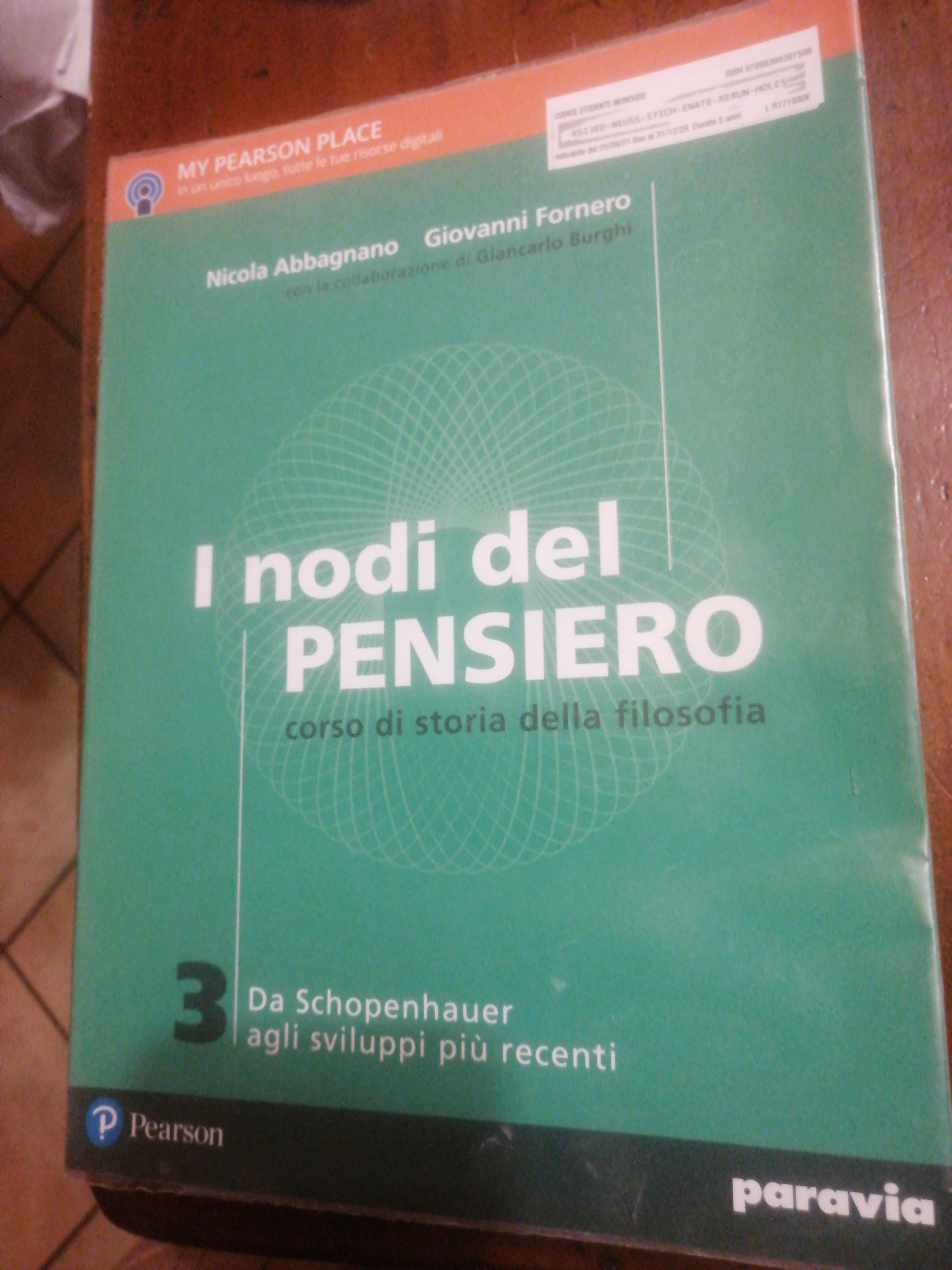 Nodi del pensiero. Per le Scuole superiori. Con e-book. Con espansione online (I). Vol. 3: Da schopenhauer agli sviluppi più recenti libro usato