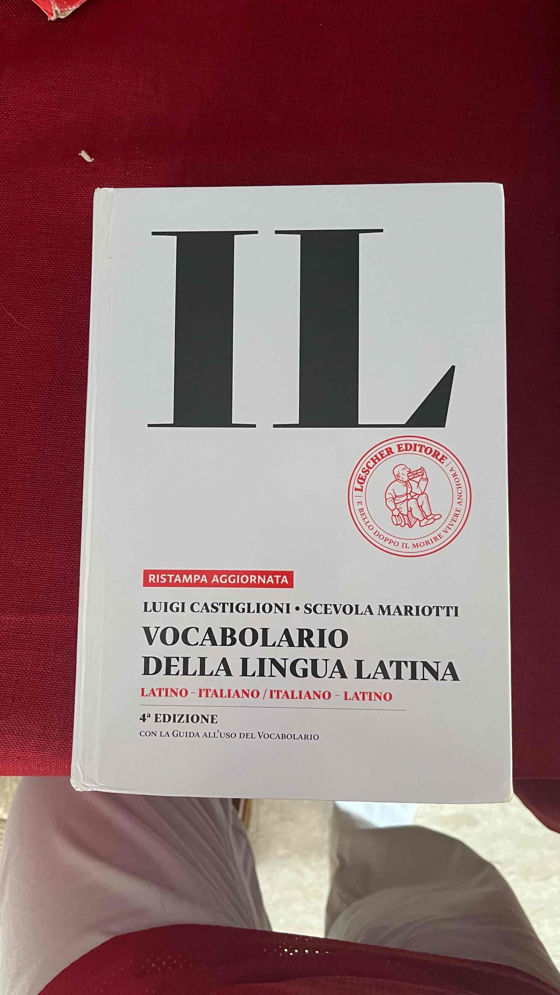 IL     Vocabolario della lingua latina libro usato