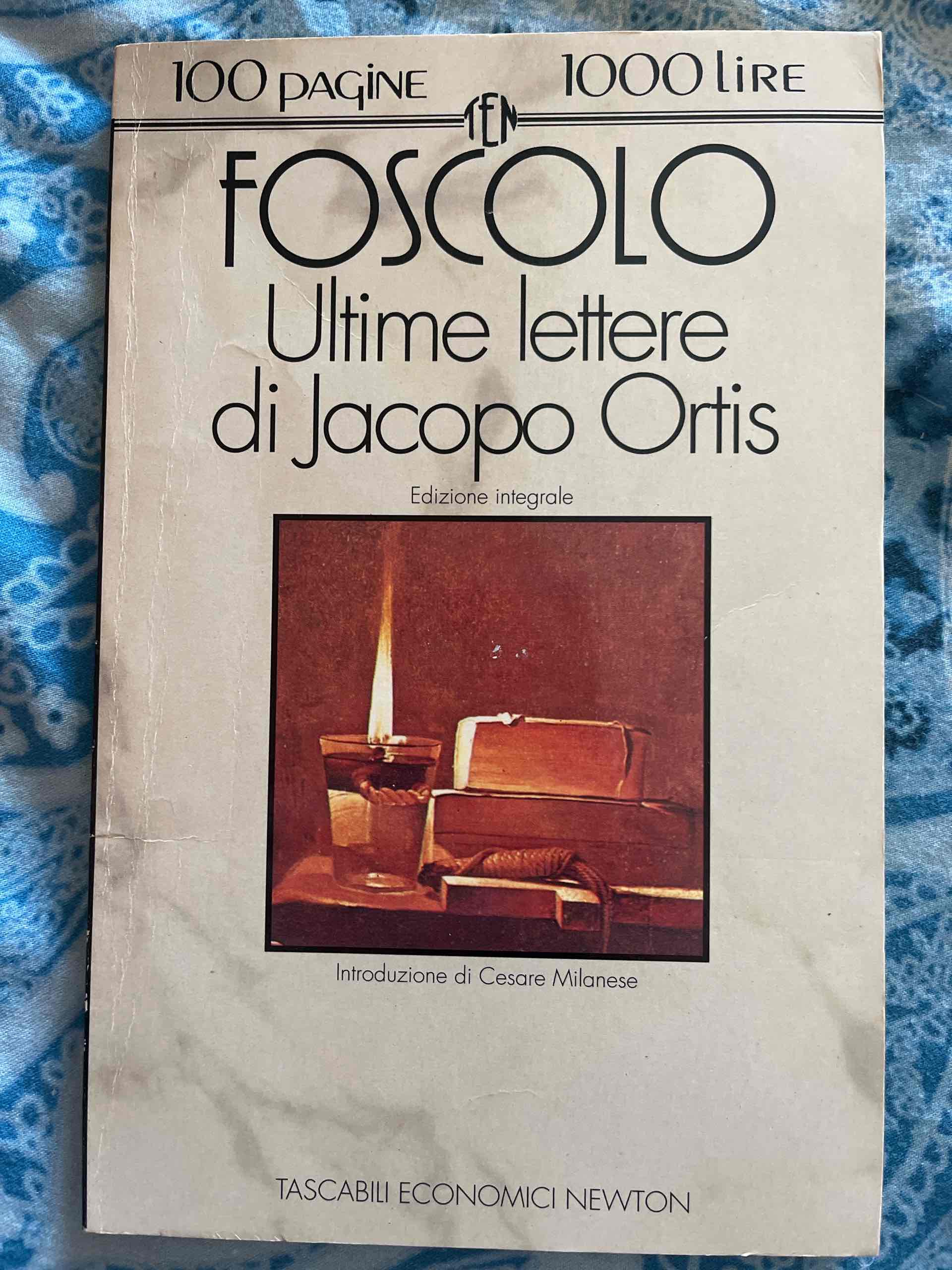 Ultime lettere di Jacopo Ortis libro usato