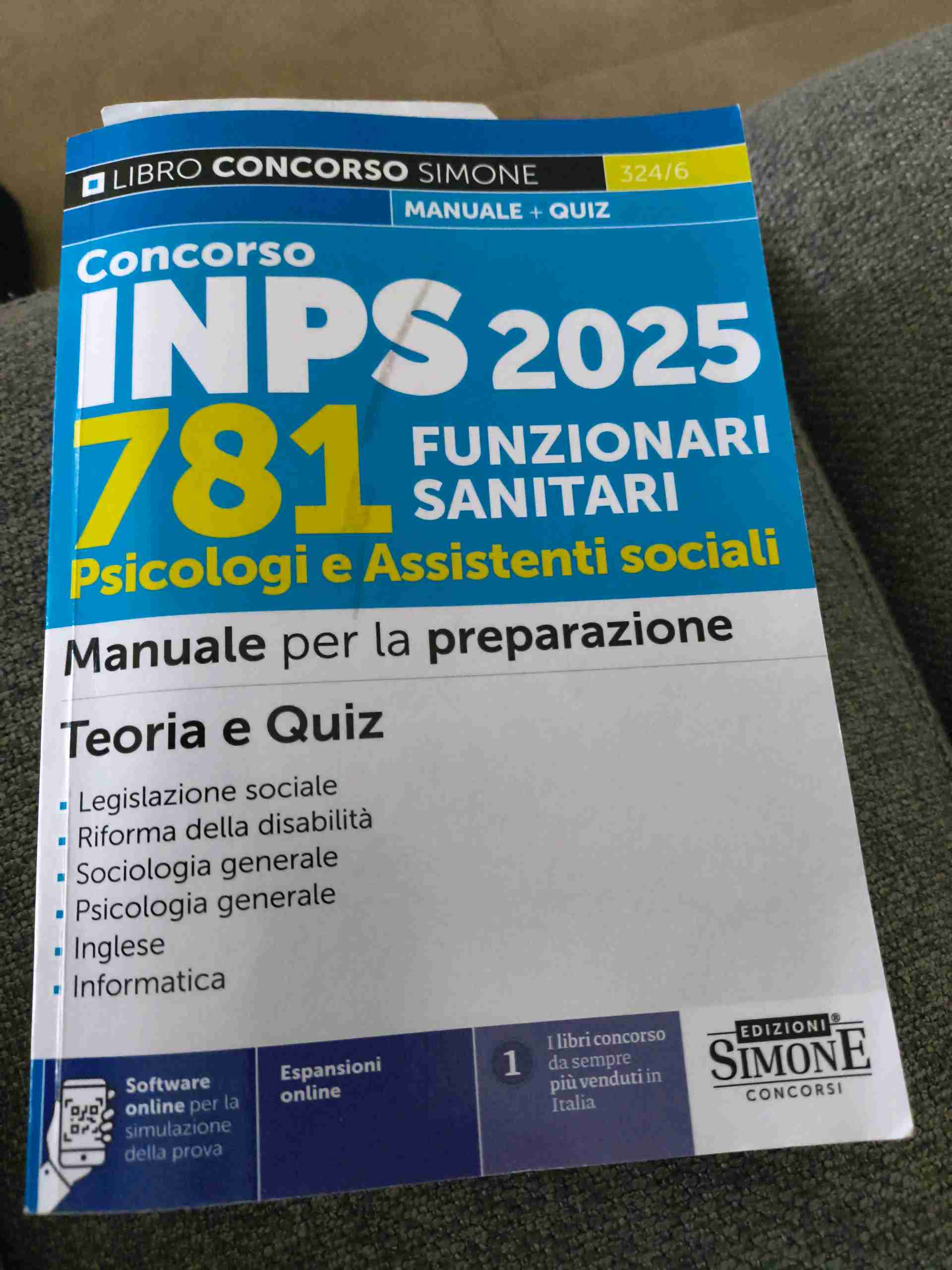concorso Inps 2025 libro usato